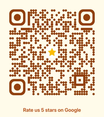 Gold Stars Google review QR code template