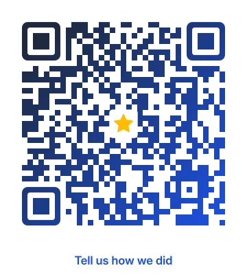 Retail Navy Google review QR code template