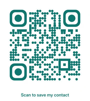 Teal Dots vCard QR code template
